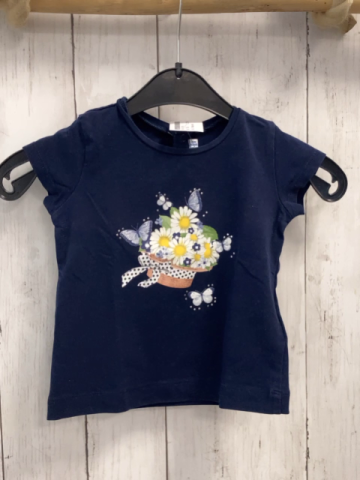 Mayoral  T-Shirt  Gr. 80  blau Blumen Schmetterlinge 