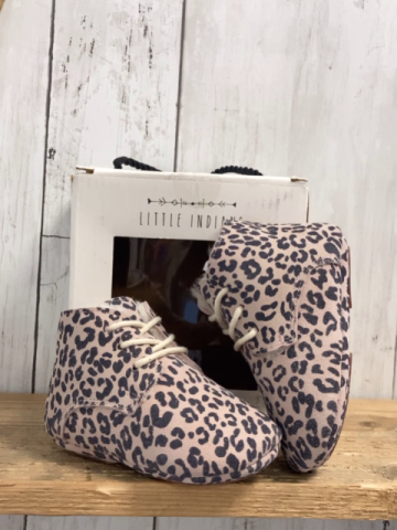 Little Indians Boots Gr. 19  rosa grau Leoprint warm gefüttert