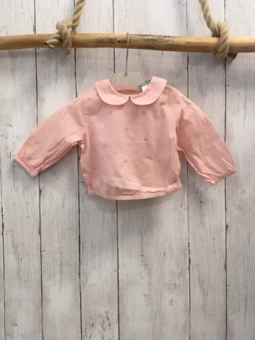 Benetton  Bluse  Gr. 62  rosa silber Sterne 
