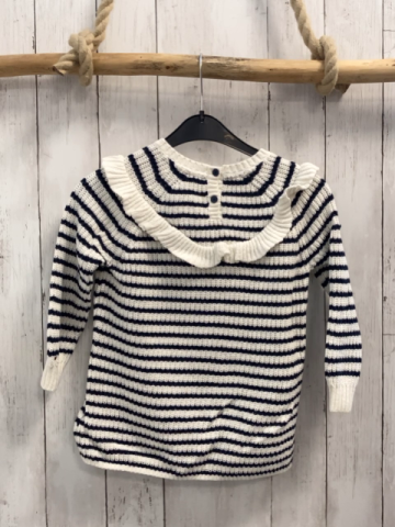 Tommy Hilfiger Pullover Gr. 98  weiß blau gestreift Strick