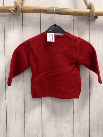 Sfera Pullover Gr. 80  rot Strick Hund