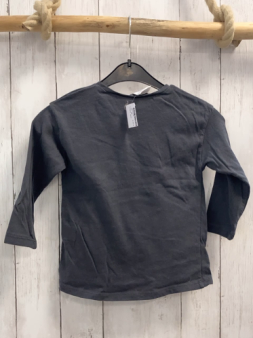 zara Langarmshirt Gr. 98  grau goldenes Herz