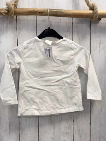 zara Langarmshirt Gr. 104  weiß bunte Pilze