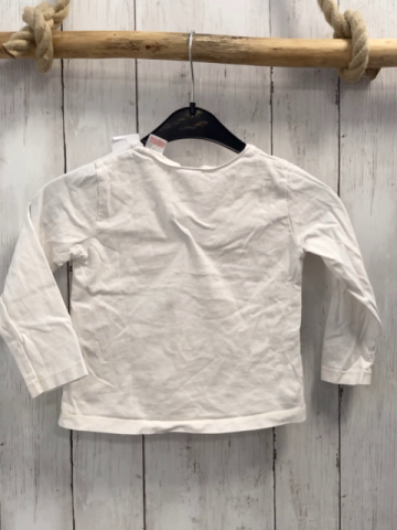 zara Langarmshirt Gr. 104  weiß bunte Pilze