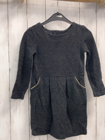 H&M Kleid Gr. 98  schwarz goldene Glitzerpunkte