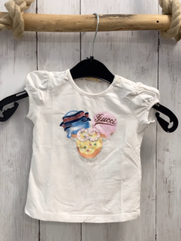 Gucci  T-Shirt  Gr. 68  weiß bunte Törtchen 