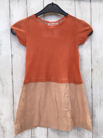 Bonpoint  Kleid  Gr. 116  rost Strickoberteil lachs Rock