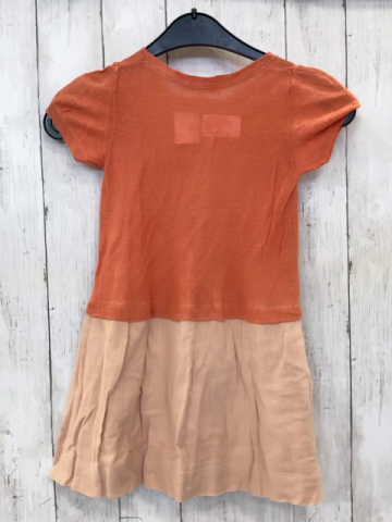 Bonpoint  Kleid  Gr. 116  rost Strickoberteil lachs Rock