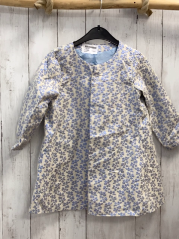   Mantel  Gr. 98  hellgrau lavendel Blumen 