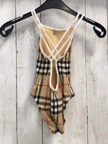 Burberry  Badeanzug  Gr. 92  beige rot schwarz weiß kariert 