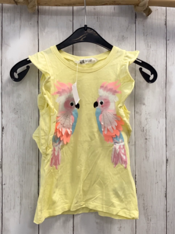 H&M  T-Shirt  Gr. 110  gelb Vögel 
