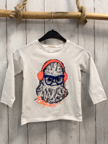 Billybandit  Langarmshirt  Gr. 98  weiß Tierkopf mit orange Kopfhörern