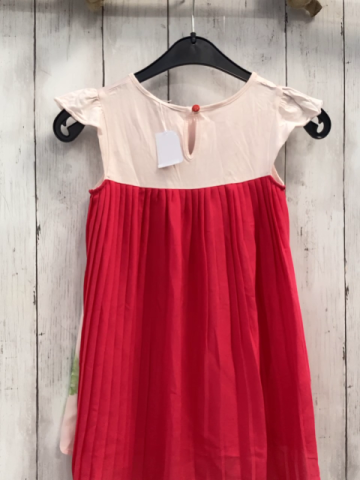 Baker  Kleid  Gr. 92  rosa Vorderteil mit Hasen + Blumen rote Rückseite 