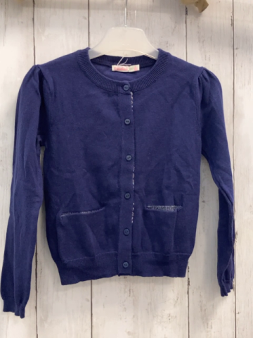 Billieblush Strickjacke  Gr. 104  blau mit verdeckten silber Pailetten 