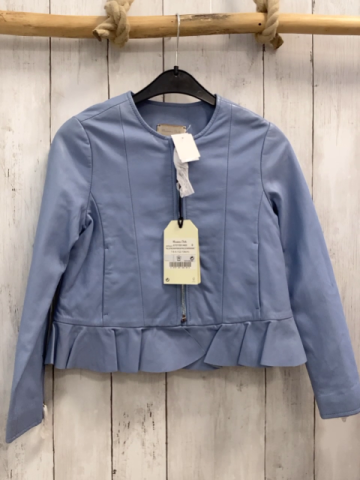 neu Massimo Dutti  Lederjacke  Gr. 122  hellblau 