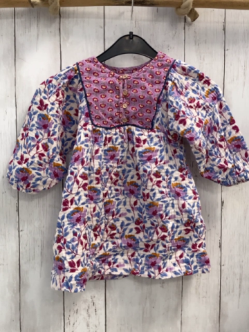 zara Kleid Gr. 98  flieder blau weiß geblümt musselin