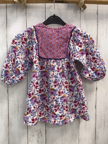 zara Kleid Gr. 98  flieder blau weiß geblümt musselin