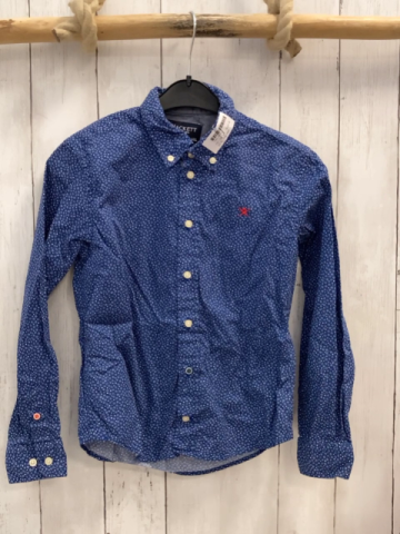 Hackett Hemd Gr. 122  blau weiße Punkte + Blumen