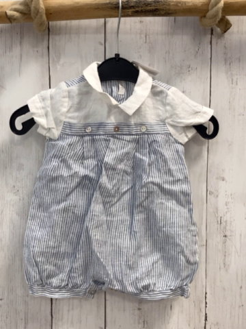Il Gufo Playsuit Gr. 56  weiß + blau weiß gestreift