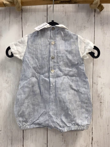 Il Gufo Playsuit Gr. 56  weiß + blau weiß gestreift