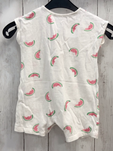 zara Playsuit Gr. 80  weiß Melonen