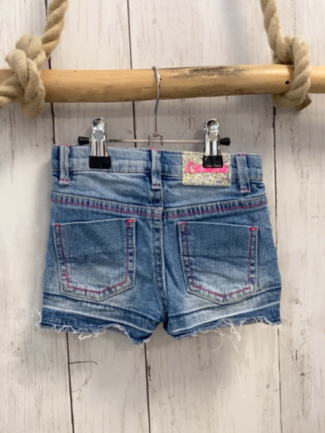 Billieblush Shorts Gr. 92  blau Jeans Häkelherz Bund verstellbar