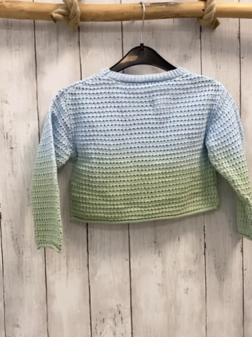 zara Pullover Gr. 104  blau grün Farbverlauf Strick 