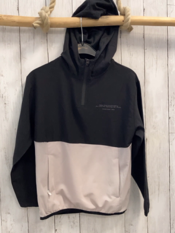 zara Langarmshirt Gr. 128  schwarz grau Kapuze 
