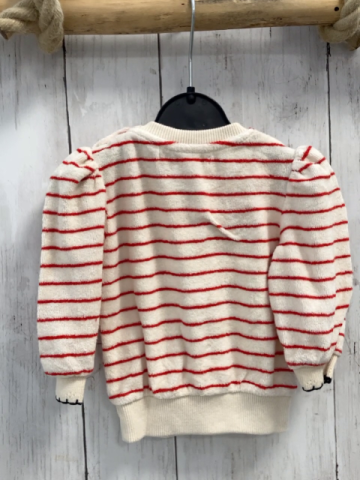 Emile & Ida Pullover Gr. 68  beige rot Streifen Frottee