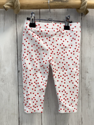 carrement beau Leggings Gr. 74  weiß rote Herzen
