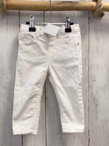 zara Hose Gr. 80  weiß Jeans Bund verstellbar
