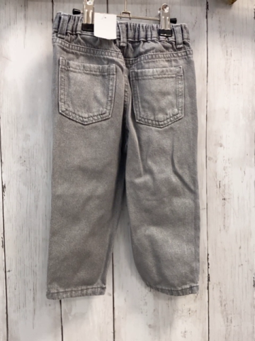 zara Hose Gr. 92  grau Jeans glitzernd Bund verstellbar