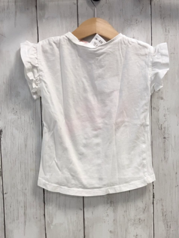 zara T-Shirt Gr. 86  weiß Flamingo