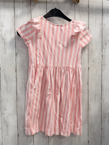 H&M Kleid Gr. 134  rosa weiß gestreift Rüschen