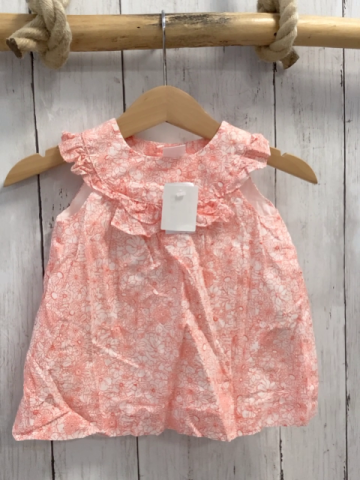zara Kleid Gr. 68  weiß rote Blumen