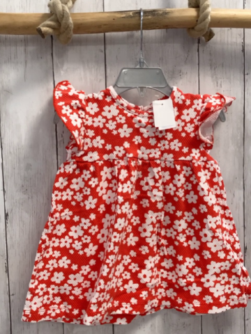  Kleid Gr. 86  rot weiße Blumen