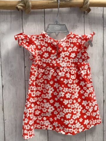  Kleid Gr. 86  rot weiße Blumen