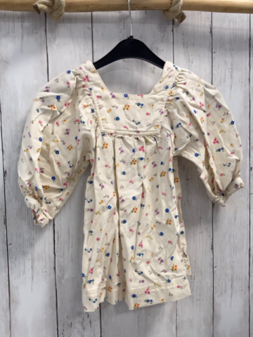 zara Kleid Gr. 92  beige bunte Blumen