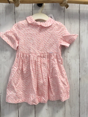 Gymp Kleid Gr. 80  weiß rosa Herzen