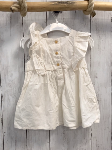 H&M Kleid Gr. 86  weiß Rüsschen