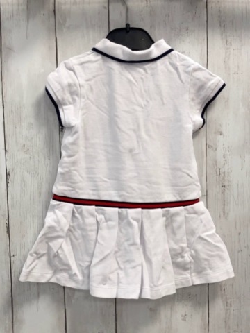 Jacadi Kleid Gr. 86  weiß blauer Bund rot blauer Streifen