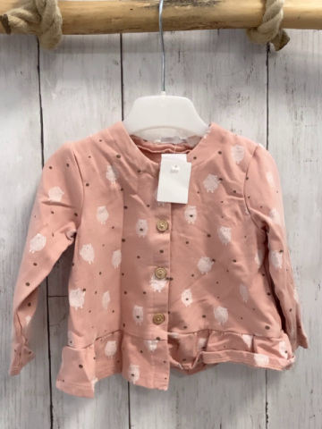 belly button Sweatjacke Gr. 74  rosa Bären braune Punkte
