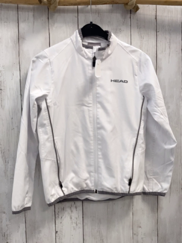 Head Trainingsjacke Gr. 116  weiß grauer Bund