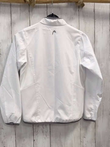 Head Trainingsjacke Gr. 116  weiß grauer Bund