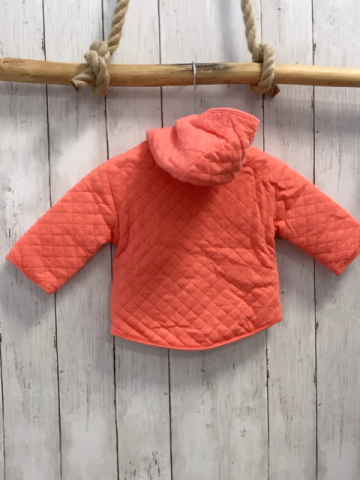 Ted Baker Wendejacke Gr. 74  lachs Rauten Kapuze + weiß bunte Blumen