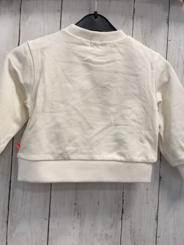 Billieblush  Pullover  Gr. 92  creme Glitzerpalmen Schrift mit weißen Perlen