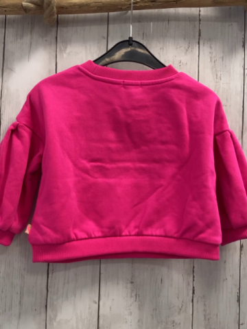 Billieblush  Pullover  Gr. 86  pink schwarze Schrift mit Herz + Kleeblatt 