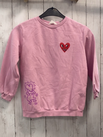 H&M  Pullover  Gr. 140  rosa rotes Herz mit Gesicht