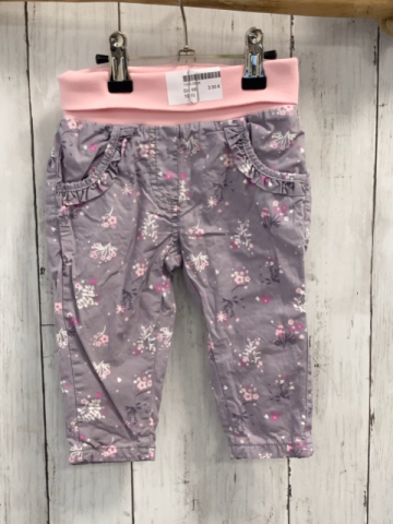  Hose Gr. 68  grau gefüttert Blumen rosa Bund