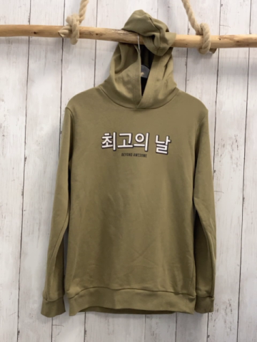 Waikiki  Pullover  Gr. 146/152  sand Kapuze Schrift 